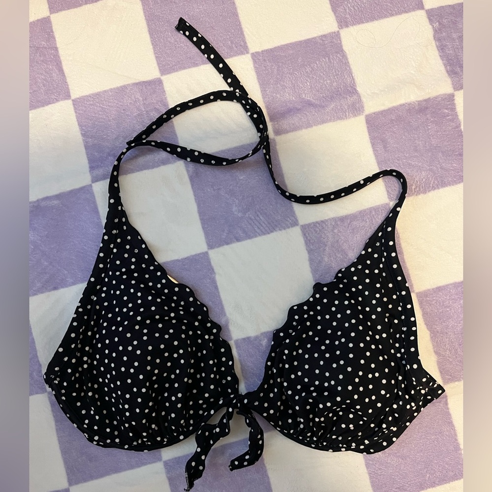 Victoria's Secret archives  essential ruffled halter bikini Top NWOT